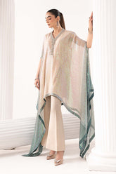 Maria B | Luxury Formals | SF-EF26-11-Beige and Green