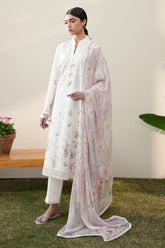 Cross Stitch | Emb Lawn Mahiri 26 | PRISTINE IVORY