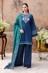 Cross Stitch | Eid Lawn 26 | PRUSSIAN WAVES