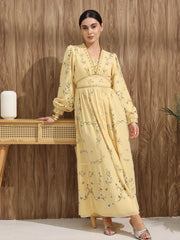 Sowears | Margarita Yellow | Foral Dress