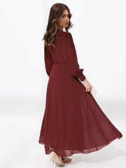Sowears | Gracie Maroon Solid | Long Dress