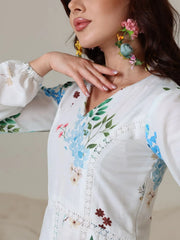 Sowears | Mysteria White Floral | Lacey Long Dress