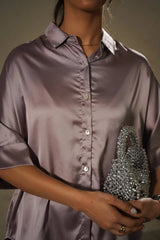 LAMA EVENING SATIN BLOUSE For Women