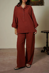 LAMA HALF-BUTTON SUMMER SHIRT For Women