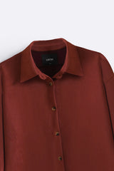 LAMA CUT-HEM SUEDE SHIRT For Women
