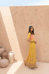 Wahaj M Khan | The Print Story | Yellow Printed TPS Anarkali