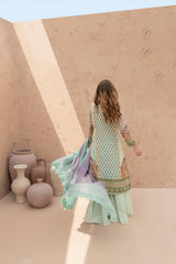 Wahaj M Khan | The Print Story | Sea Green TPS Outfit