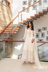 Wahaj M Khan | The Print Story | Cream Cotton TPS Outfit