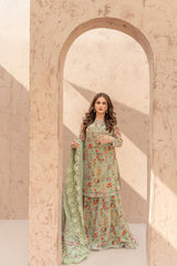 Wahaj M Khan | The Print Story | Sage Green TPS Outfit