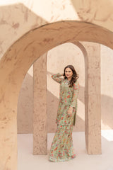 Wahaj M Khan | The Print Story | Sage Green TPS Outfit