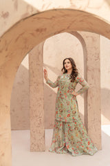 Wahaj M Khan | The Print Story | Sage Green TPS Outfit