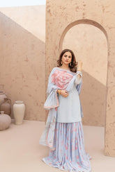 Wahaj M Khan | The Print Story | Iceblue TPS Gharara