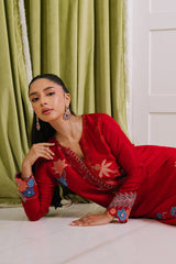 Mina Hasan | Signature Pret | Crimson Dream Kaftan