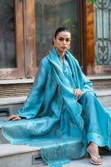 Wahaj M Khan | Pari Collection | Blue Grey Pari Outfit