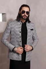 (3 Piece)- Men's Formal Prince Coat with Kurta Pyjama