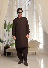 (3 Piece) - Dark Brown Suit with Matching Waistcoat