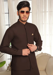 (3 Piece) - Dark Brown Suit with Matching Waistcoat