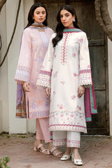 Farasha | Summer Weaves Embroidered Lawn | Coral Peach