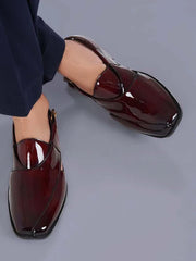 SLO Shoes GLOSSY-Brown For Men