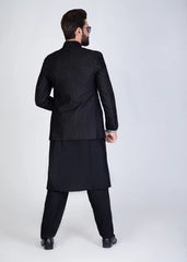 MENS BLACK EMBROIDED PRINCE COAT YSP25 - Yes the instyle