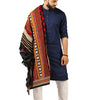 Kamaal Khan Colorful Mehrabi Tharri Shawl - Red