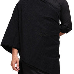 Kamaal Khan Velvet Soft Dhussa Shawl For Men - Black