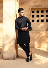 Shahjahan Boski Black Kurta Trouser