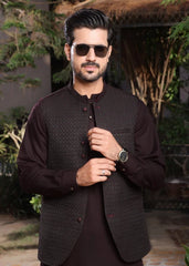 (3 Piece) - Dark Brown Suit with Matching Waistcoat