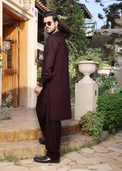 (3 Piece) - Dark Brown Suit with Matching Waistcoat