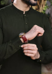 (3 Piece) - Dark green Suit with Matching Waistcoat