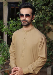(3 Piece) - Sand Brown Suit with Matching Waistcoat