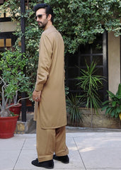 (3 Piece) - Sand Brown Suit with Matching Waistcoat