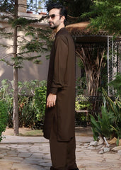 (3 Piece) - Festive Brown Suit with Matching Waistcoat