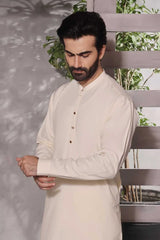 (3 Piece) - Brown Raw Silk Kurta Pyjama with Prince Coat