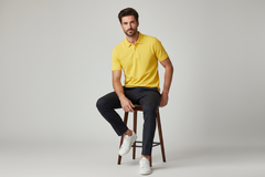 Zayan Men’s Premium Yellow Polo Shirt – Slim Fit Export Quality Cotton