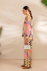 Saira Rizwan | Silk Coords 25 | PEACHY TIDE - SRSP-25-09
