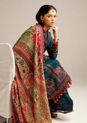 Hussain Rehar | Winter Shawl Khaddar 23 | Teal