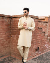 Ivory Kurta Trouser/Shalwar - Men