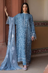 Cross Stitch | Eid Lawn Edit 25 | SILVER MIST