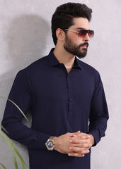 (3 Piece) Blue Suit with Matching Waistcoat