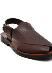 Starlet Shoes LEATHER PESHAWARI CHAPPAL - PS-1515 BROWN