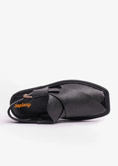 Saplaay Charsadwal Black Grained Leather For Men