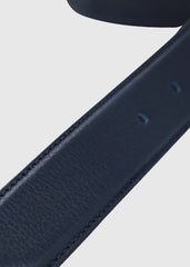 Signature Leather Belt (Dark Blue)