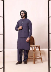 (3 Piece) - Shadow Crest Grey Suit with Matching Waistcoat