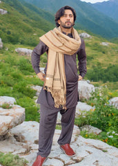 Kamaal Khan Peshawari Dhussa Shawl (Medium) - Badami