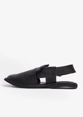 Saplaay Charsadwal Black Grained Leather For Men
