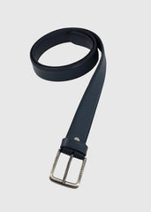 Signature Leather Belt (Dark Blue)