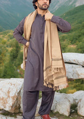 Kamaal Khan Peshawari Dhussa Shawl (Medium) - Badami
