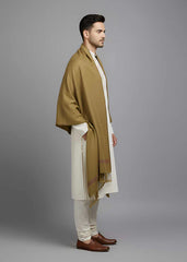 Peshawari Dhussa Shawl (Medium) - Golden Brown