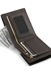 Premium Leather Dark Brown Smooth & Spacious Wallet For Men (MW0061-008)